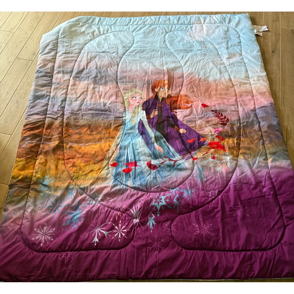 Disney Frozen 2 Reversible Comforter Anna Elsa Olaf Twin Full 72x86 Franco Mfg